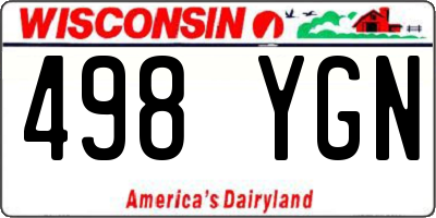 WI license plate 498YGN