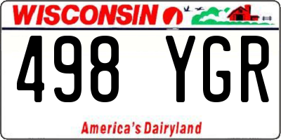 WI license plate 498YGR