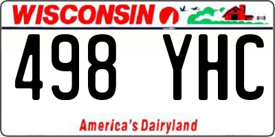 WI license plate 498YHC