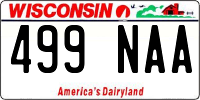 WI license plate 499NAA