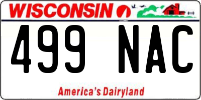 WI license plate 499NAC