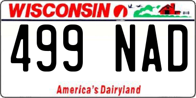 WI license plate 499NAD