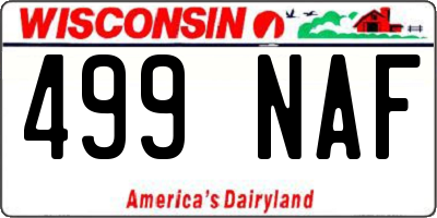 WI license plate 499NAF