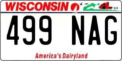 WI license plate 499NAG