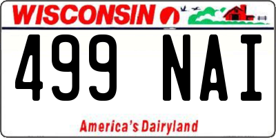 WI license plate 499NAI