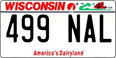 WI license plate 499NAL