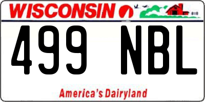 WI license plate 499NBL
