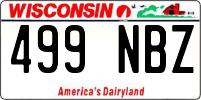 WI license plate 499NBZ