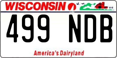 WI license plate 499NDB