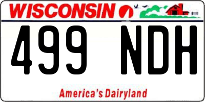 WI license plate 499NDH