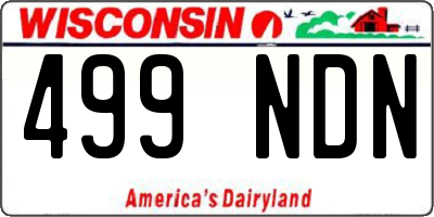WI license plate 499NDN
