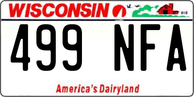 WI license plate 499NFA