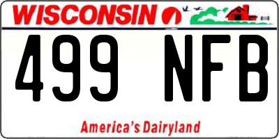 WI license plate 499NFB