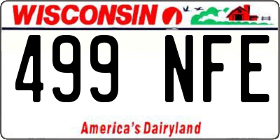 WI license plate 499NFE