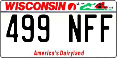 WI license plate 499NFF