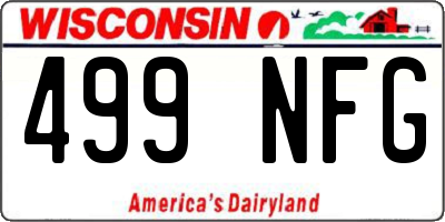 WI license plate 499NFG