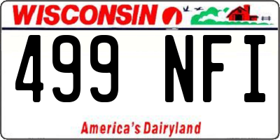 WI license plate 499NFI