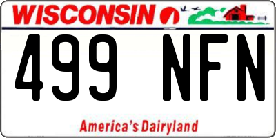 WI license plate 499NFN