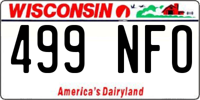 WI license plate 499NFO