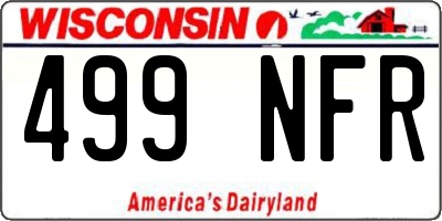 WI license plate 499NFR