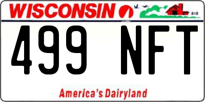 WI license plate 499NFT