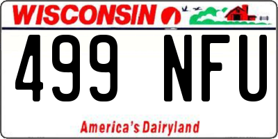 WI license plate 499NFU
