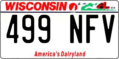 WI license plate 499NFV