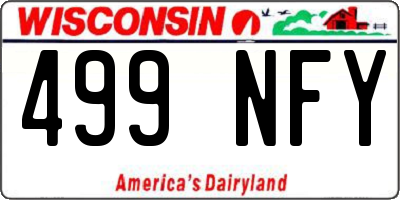 WI license plate 499NFY