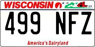 WI license plate 499NFZ