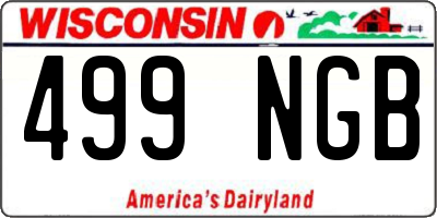 WI license plate 499NGB