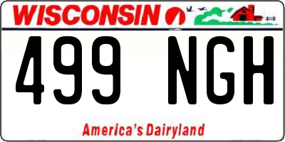 WI license plate 499NGH