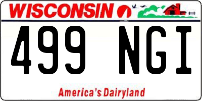 WI license plate 499NGI