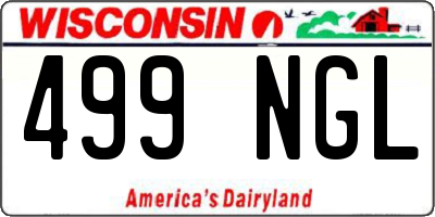 WI license plate 499NGL
