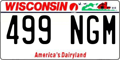 WI license plate 499NGM