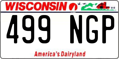 WI license plate 499NGP