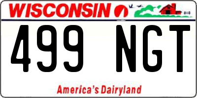 WI license plate 499NGT