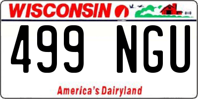 WI license plate 499NGU