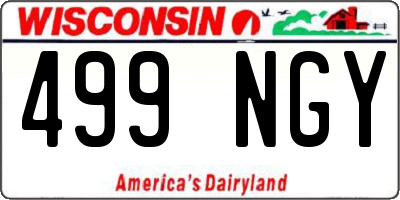 WI license plate 499NGY