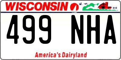 WI license plate 499NHA