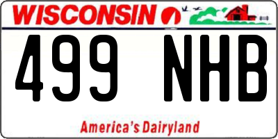WI license plate 499NHB