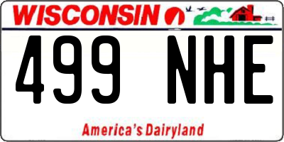 WI license plate 499NHE