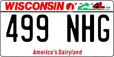WI license plate 499NHG