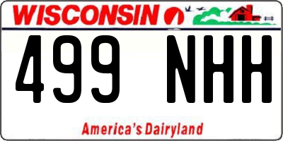 WI license plate 499NHH