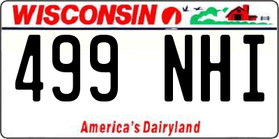 WI license plate 499NHI
