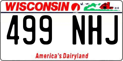 WI license plate 499NHJ