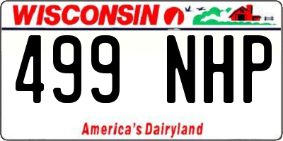 WI license plate 499NHP