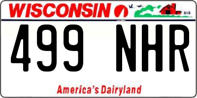 WI license plate 499NHR