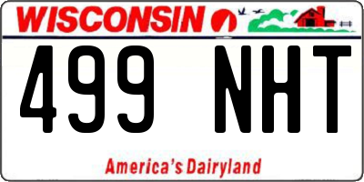 WI license plate 499NHT