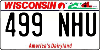 WI license plate 499NHU