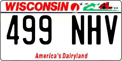 WI license plate 499NHV